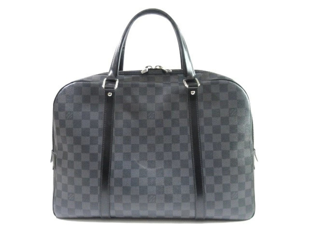LOUIS VUITTON Bag Port Voyage Business Damier Graphite Black